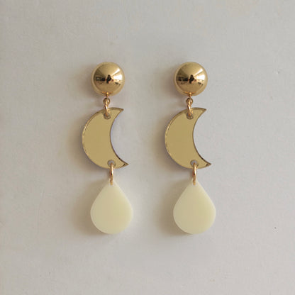 Tiny Moon Earrings